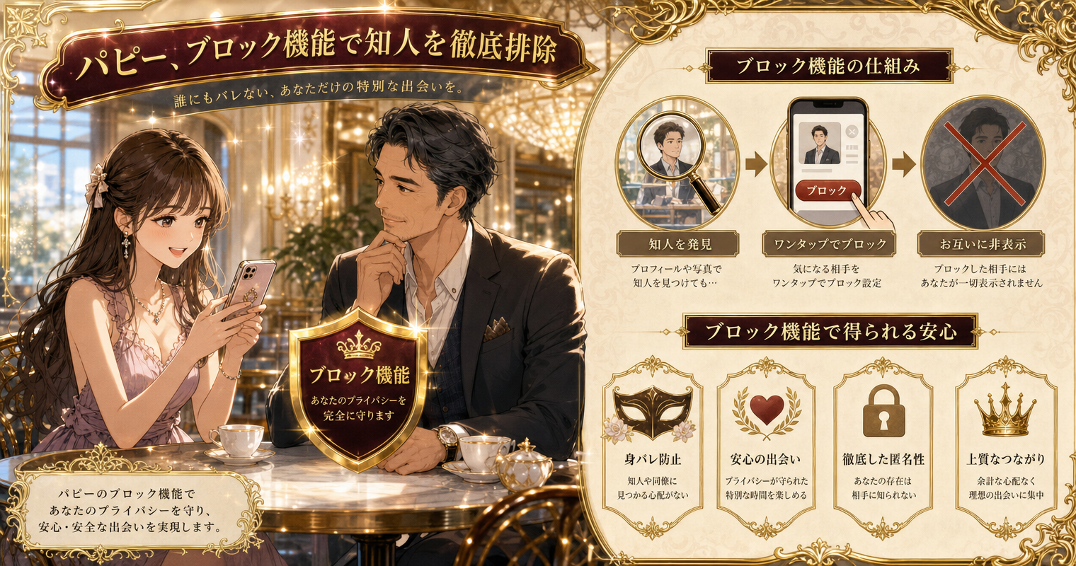 第5位：パピー（Pappy）、ブロック機能で知人を徹底排除