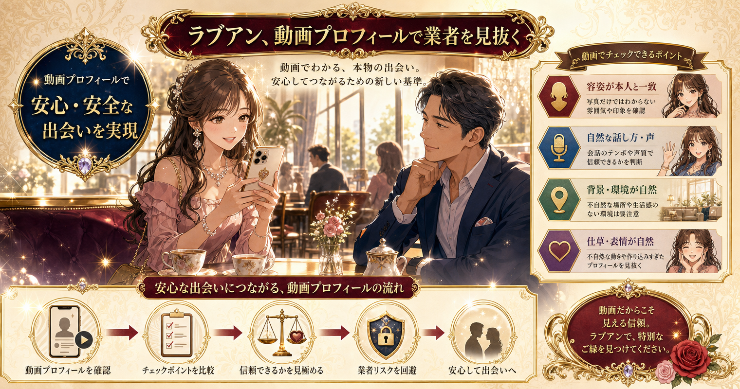 第6位：ラブアン、動画プロフィールで業者を見抜く
