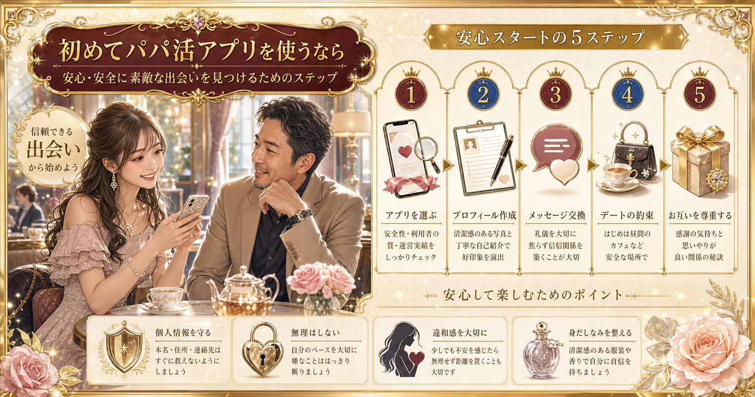 初めてパパ活アプリを使うなら