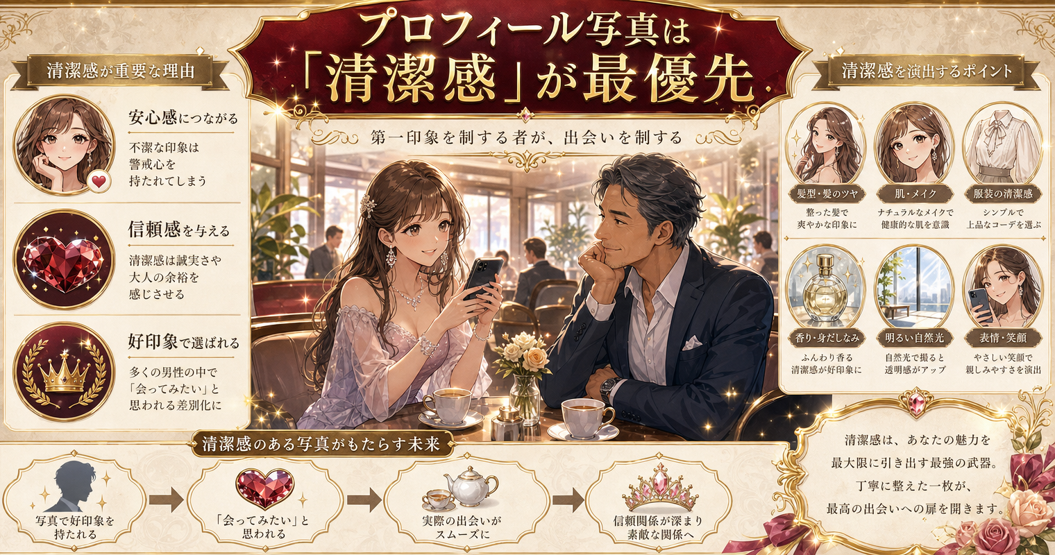 プロフィール写真は「清潔感」が最優先
