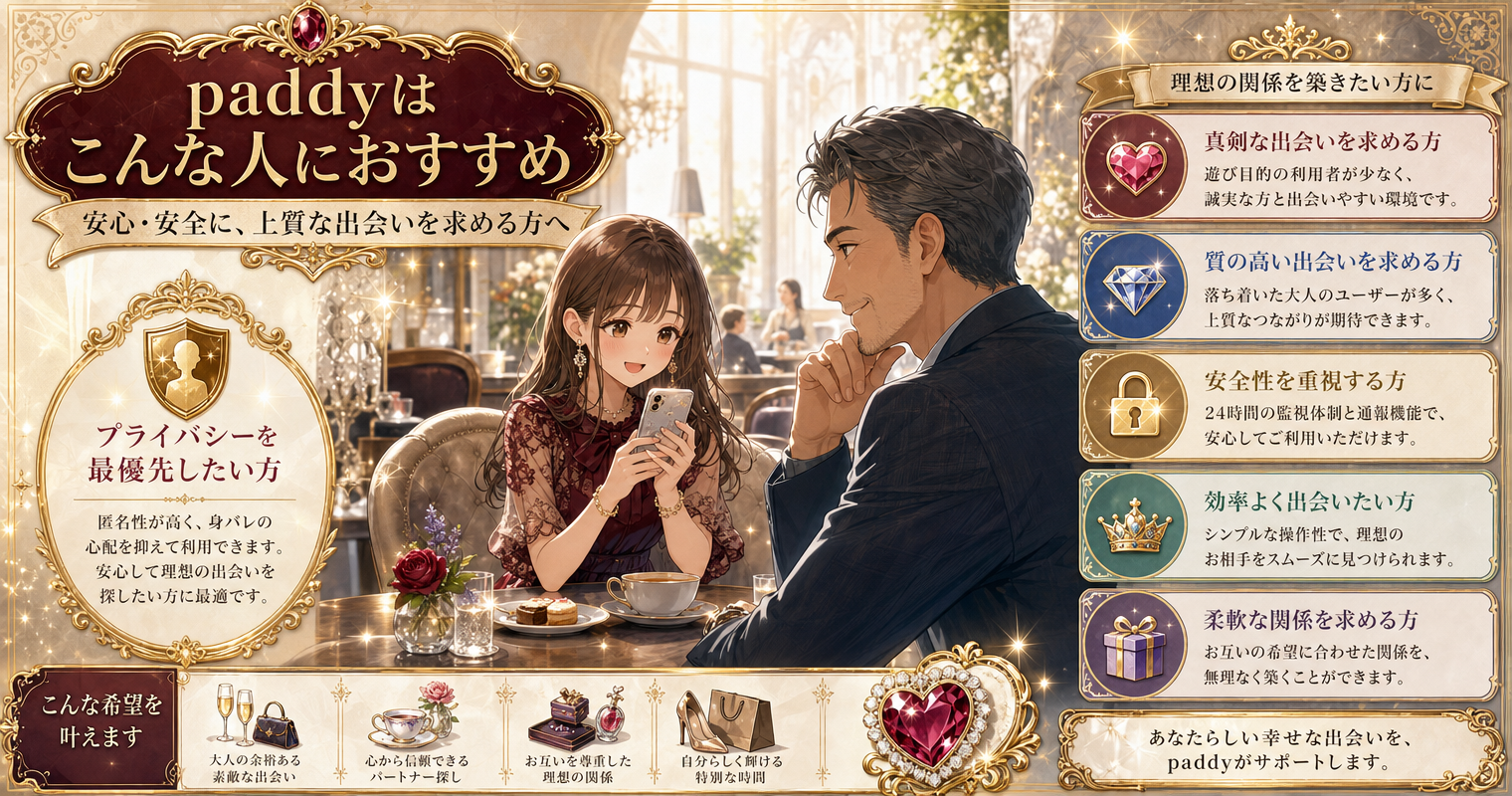 paddyはこんな人におすすめ