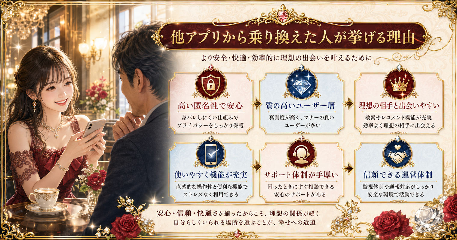 他アプリから乗り換えた人が挙げる理由